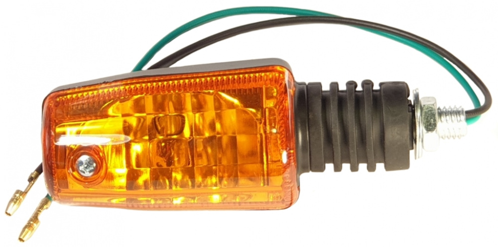 Указатель поворота DELTA, ALPHA, ORION (резиновая ножка малый оранжевое стекло)