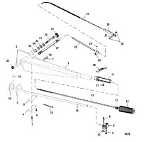 Рукоятка рулевого управления 2-Х ТАКТНОГО ПЛМ MERCURY 90 Серийный номер от 0P017000 до 0P325499