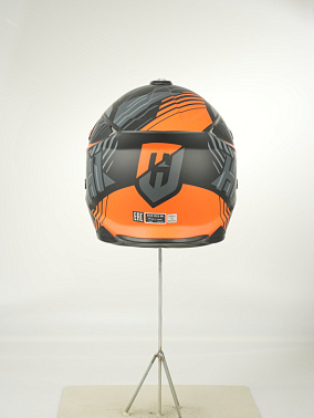 Шлем кроссовый HETOSHI OF836 EXOSS CROSS PRO MX289 цв.Черно-серо-оранжевый Матовый р.M