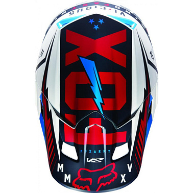 Козырек к шлему Fox V2 Vicious Helmet Visor Blue/White