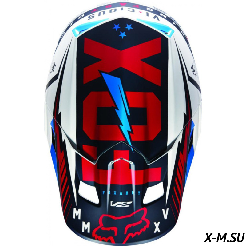 Козырек к шлему Fox V2 Vicious Helmet Visor Blue/White