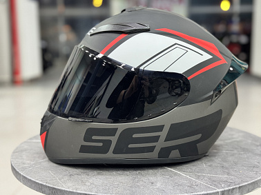 Шлем интеграл HETOSHI XD1-242 цв. Черно-серо-красный  р. L