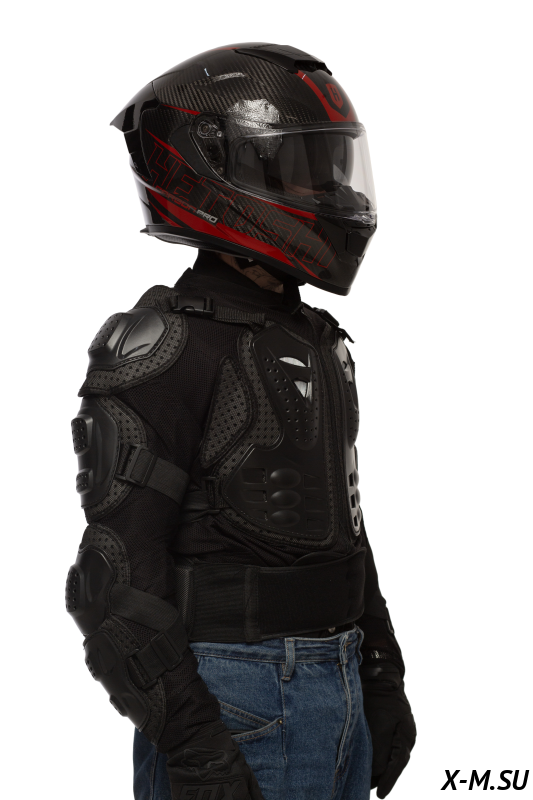 Шлем интеграл карбоновый HETOSHI FF936S CARBON RED WHITE р.XXL