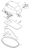 Верх капота 4-Х ТАКТНОГО ПЛМ MERCURY 60 Серийный номер от 1C000001 до 1C050251