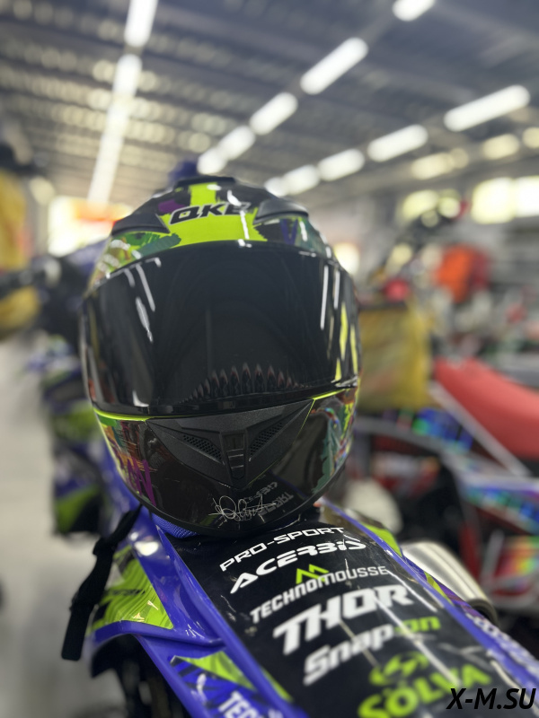 Шлем интеграл HETOSHI XD1-223 цв. Черный с мультипринтом  р. M