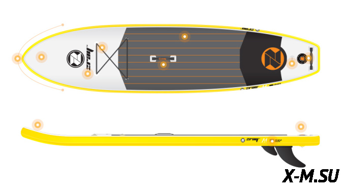 Надувная доска для sup серфинга ZRAY SUP BOARD model X1