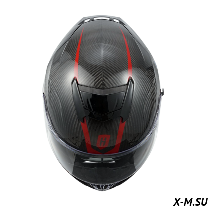 Шлем интеграл карбоновый HETOSHI FF936S CARBON RED WHITE р.XXL