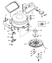 Стартер в сборе (ручной)(55) 2-Х ТАКТНОГО ПЛМ MERCURY 55 Серийный номер от 9741042 до 9885344